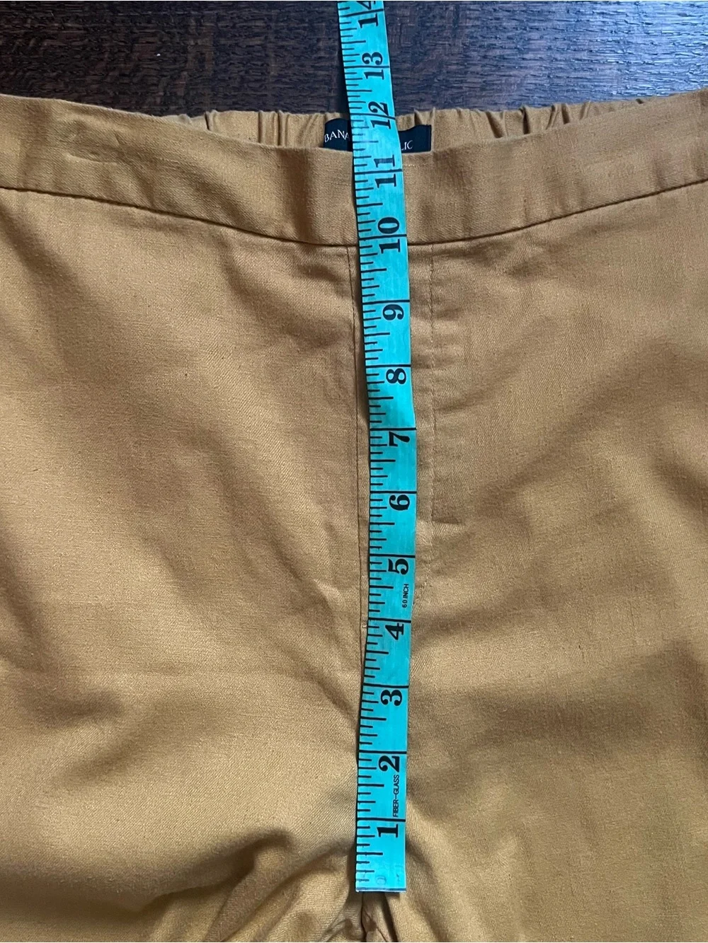 Banana Republic size 12 petite mustard yellow Rowan wide leg crop pants